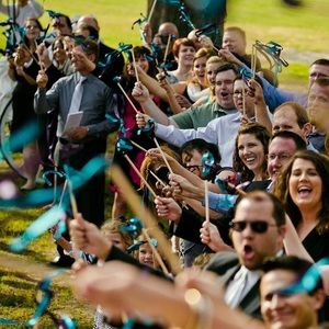 Ribbon wands for wedding send off or party